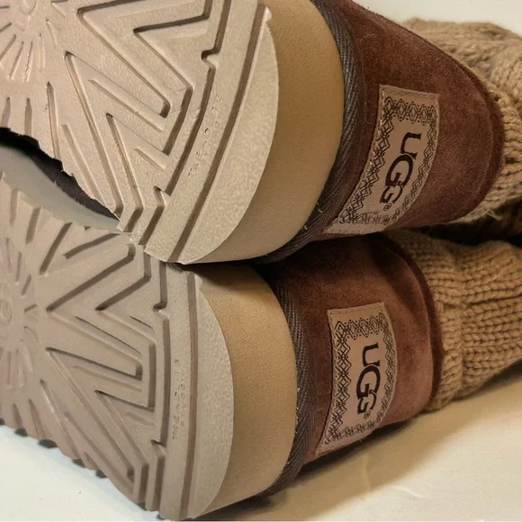 Ugg Kiandra Cordovan Boots Womens Wool Knit Lace Up Size 6 - Picture 10 of 11